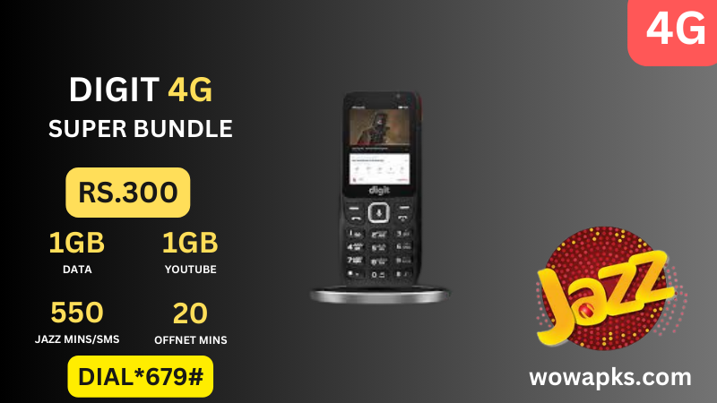 code for the jazz digit 4G mobile package